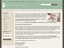 Tablet Screenshot of faceandbodyspastore.com